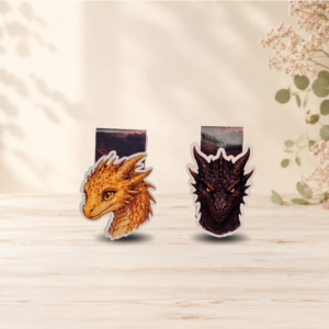 Cabezas de Dragon marcapáginas magnético