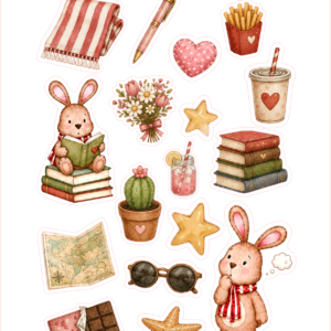 stickers journal clover el conejito