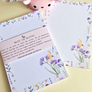 notepad flores campestres