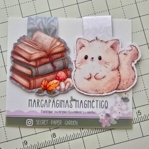 Marcapáginas Fantasgato y libros otoño